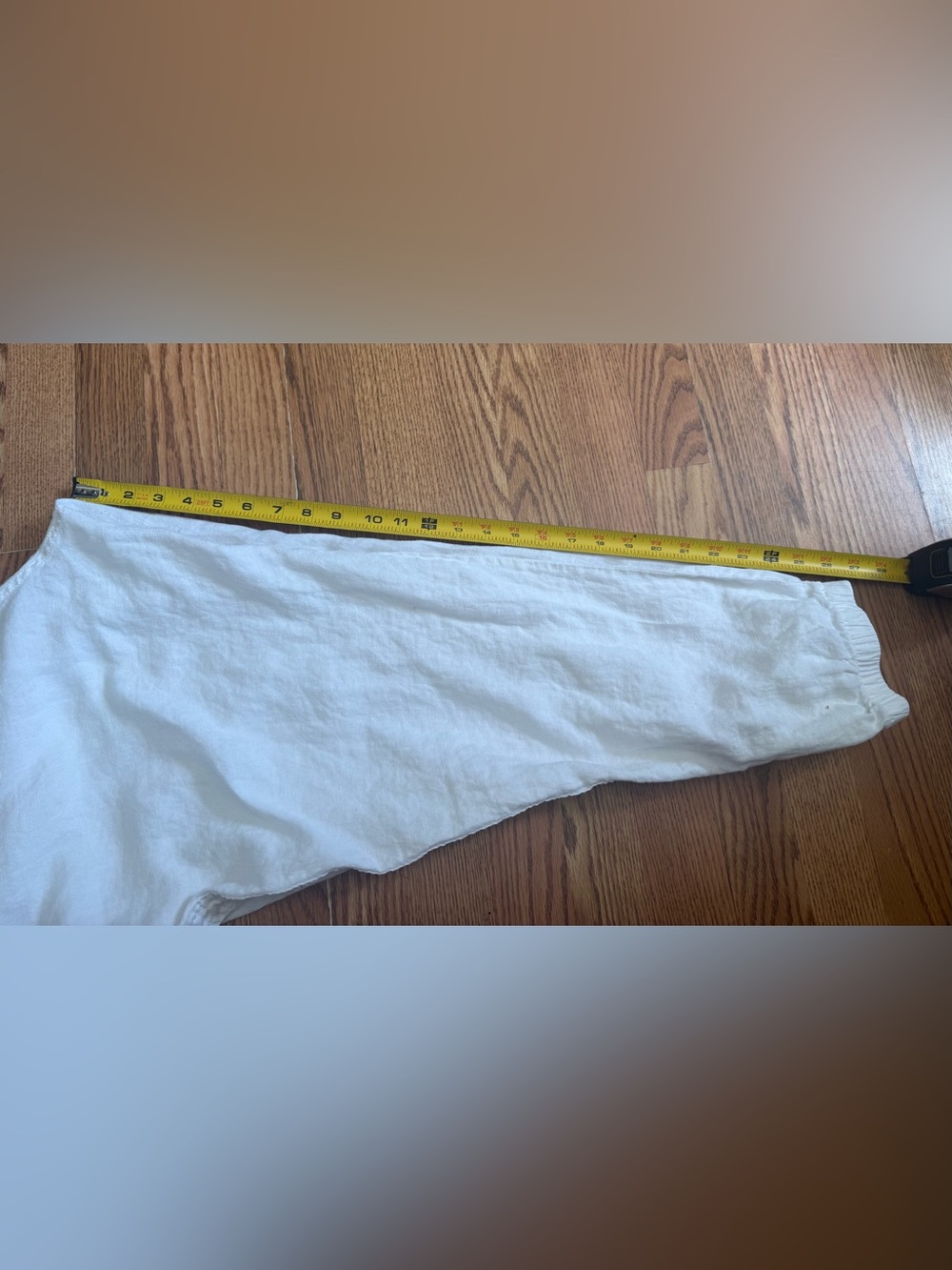 Athleta Cabo Linen Jogger Pants Size 16 White Pull On Drawstring Waist - Picture 11 of 12